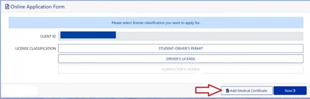 LTO Driver License Renewal step 3