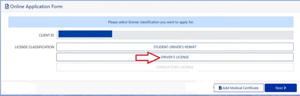LTO Driver License Renewal step 4