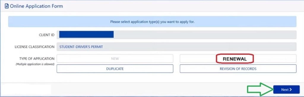 LTO Driver License Renewal step 5