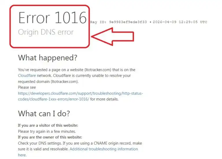 LTO Tracker Not Working