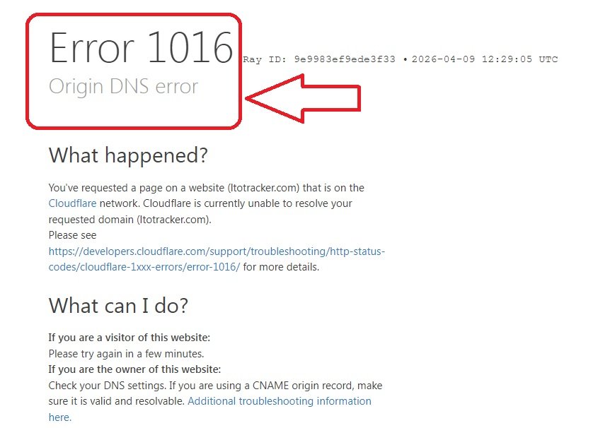 LTO Tracker Not Working